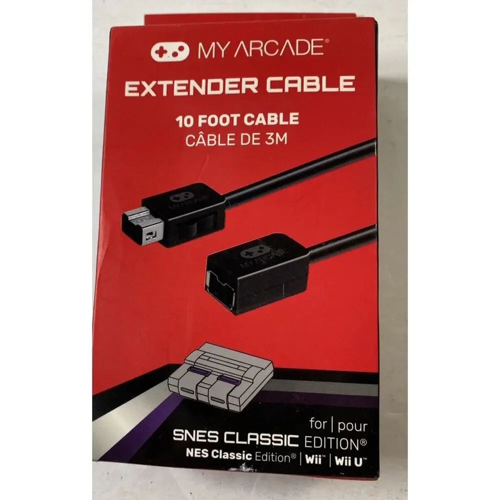 Gamepad Extender Cable Nintendo SNES Classic Edition Console 10' NEW lot-PQR-01